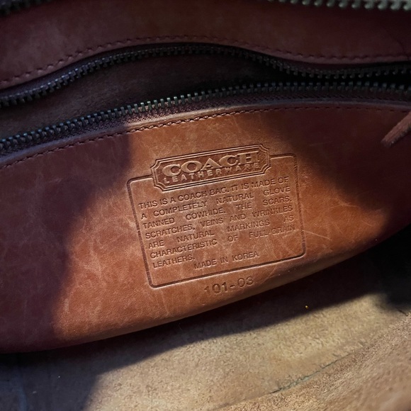 Vintage Coach brown leather crossbody - Picture 3 of 3